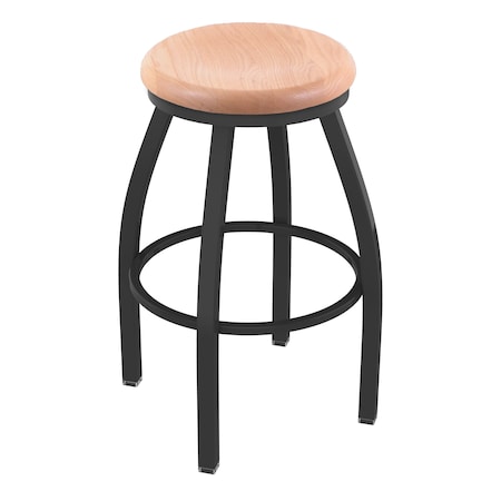 Holland Bar Stool Co 36" Swivel X-Tall Bar Stool, Pewter Finish, Nat Oak Seat 80236PWNatOak